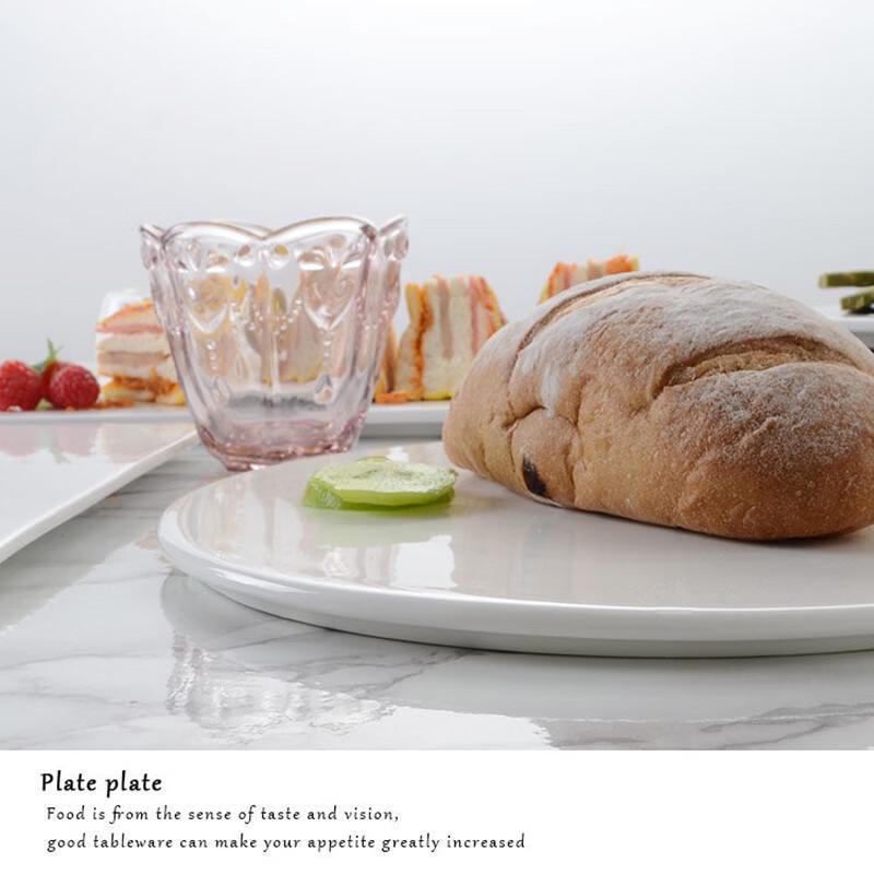 Nordic Ceramic Flat Dessert Plates