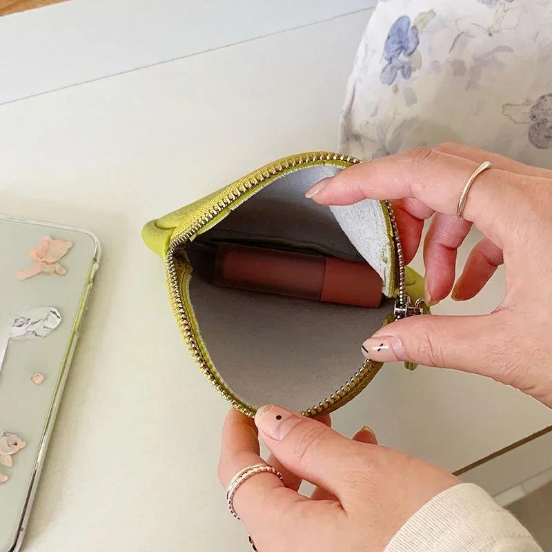 New Soft PU Coin Purse Large Capacity Wallet Women Clutch Bag Zipper Coin Pouch Key Headphone Lipstick Storage Bag Card Bag