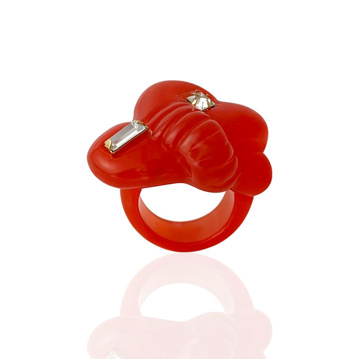 

Европейское и американское минималистичное кольцо из смолы в виде улитки-конха с инкрустацией драгоценными камнями