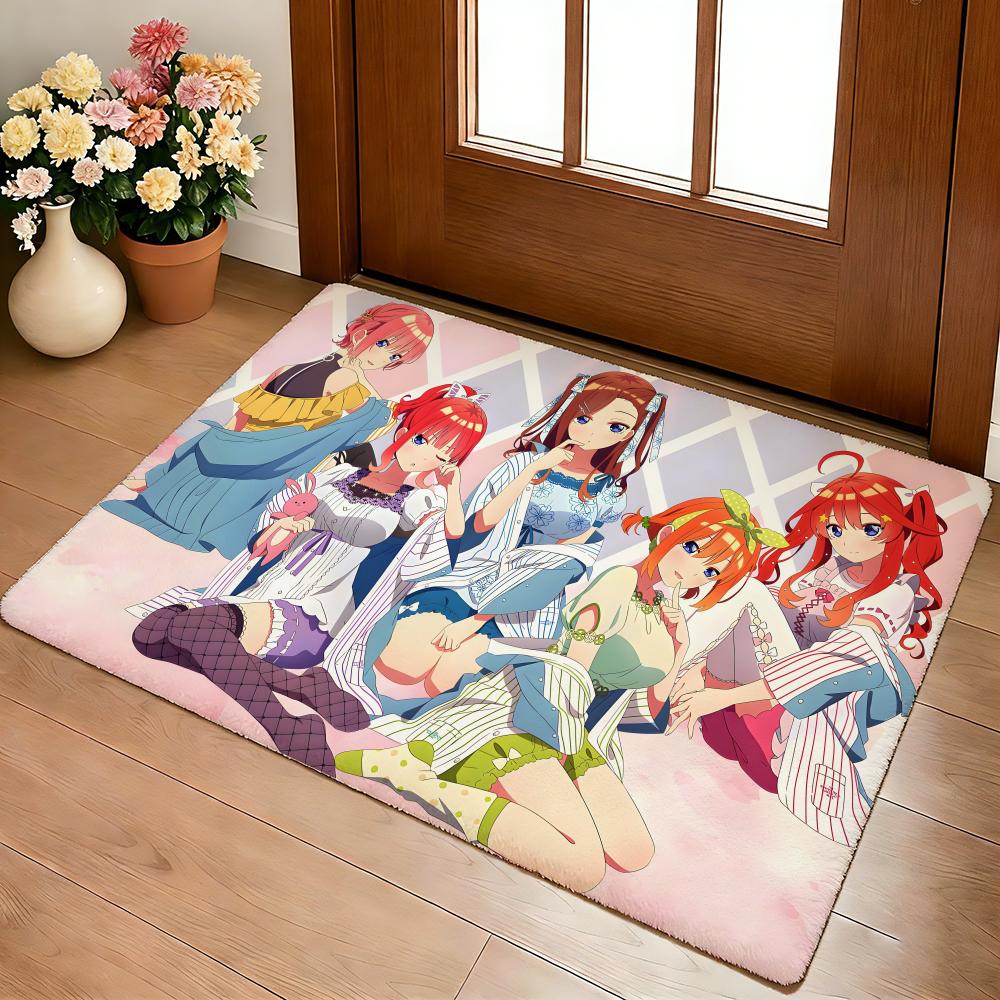 Anime Hot Q-Quintessential Q-Quintuplets Floor Mat Cozy Flannel Soft Thick Non-Slip Mat  Living Room Bedroom Kitchen Decor Rugs