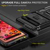 For Google Pixel 9 Pro XL 8 7 Pro Case with Slide Camera Cover, 360° Magnetic Ring Kickstand Upgraded Military Grade Shockproof
