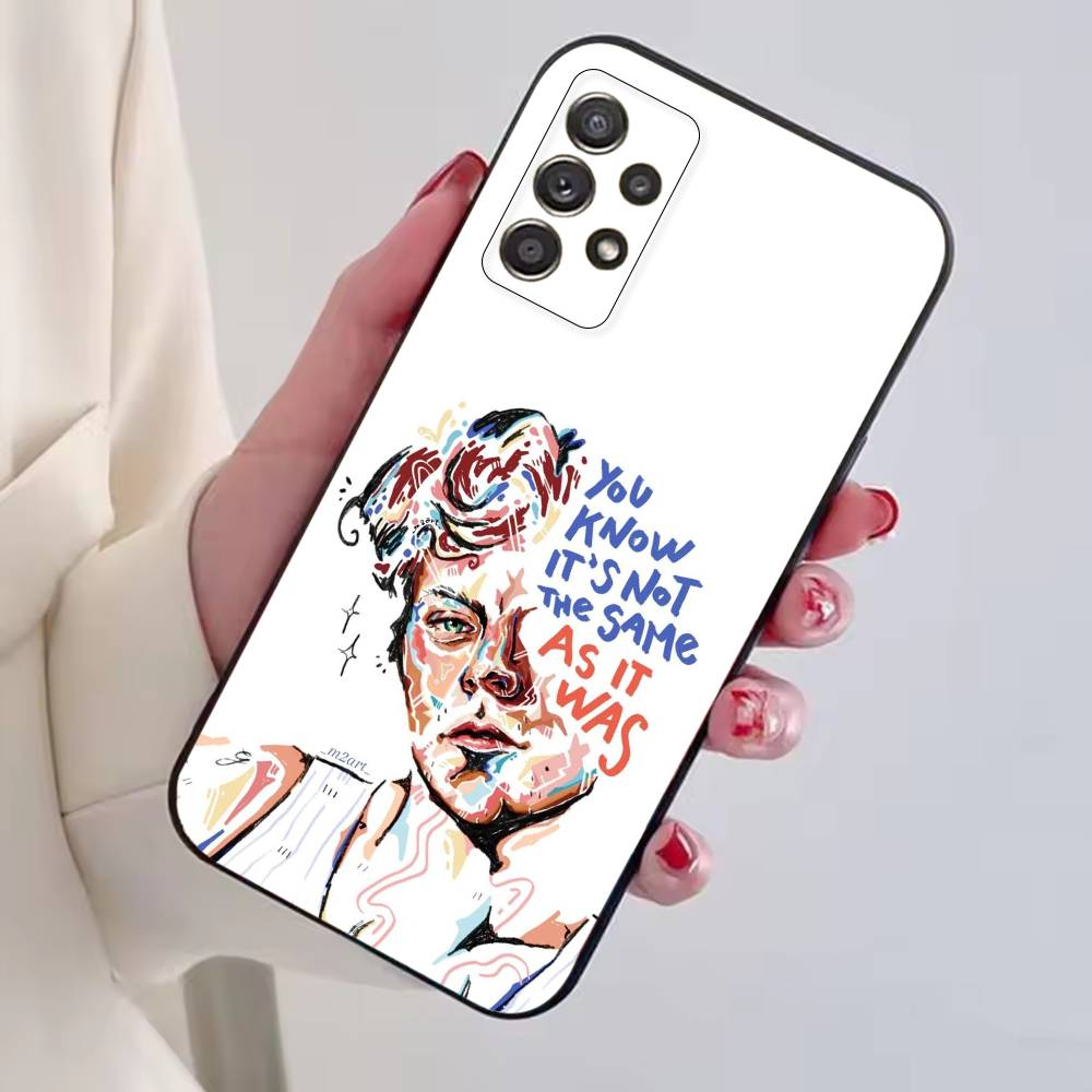 H-HaRRy Music S-Styles Phone Case For Samsung S25,S24,S21,S22,S23,S30,Ultra,S20,Plus,Fe,Lite,Note,10,Black Cover