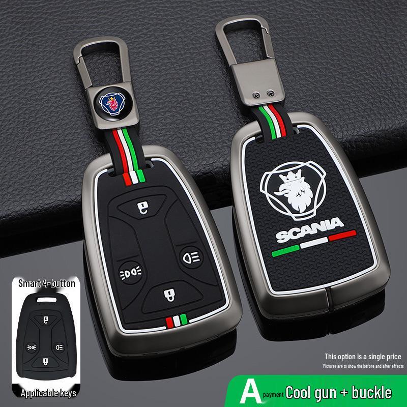 Scania Truck Tractor Key Case for R, G, P, S Series - Remote Shell with Buckle
