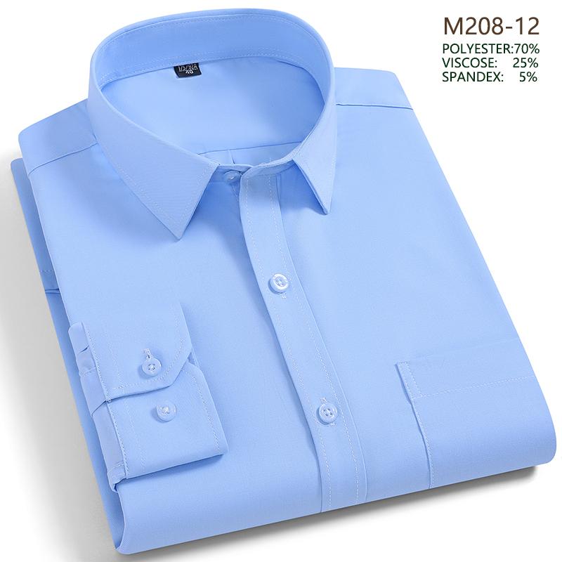 Men's Long Sleeve Shirt Non Ironing Plus Size Plaid Stripes Business Casual Dress Shirt Stylish Office Wear For Elegant Men