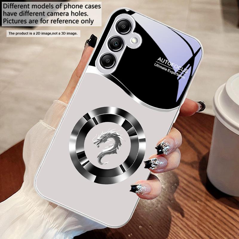 Circle New Dragon Head For Samsung A 73 72 71 A70 56 55 54 A53 52 A51 A50 42 A35 A34 33 32 31 26 25 24 23 22 30 glass phone case