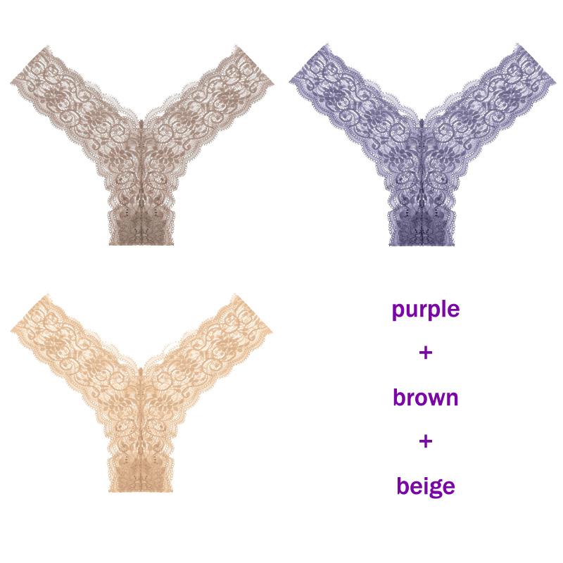 CINOON 3 Teile/los frauen höschen Transparent Low-Taille Unterhose Aushöhlen Tanga Weibliche Nahtlose G-String Sexy Unterwäsche Spitze Dessous panty