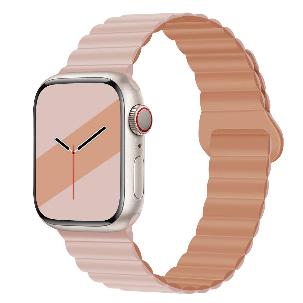 Silicone Loop magnetic strap for Apple watch band 44mm 40mm 45mm 49mm 41mm 38mm 42mm Bracelet iWatch series 8 3 SE 6 7 Ultra 2 9