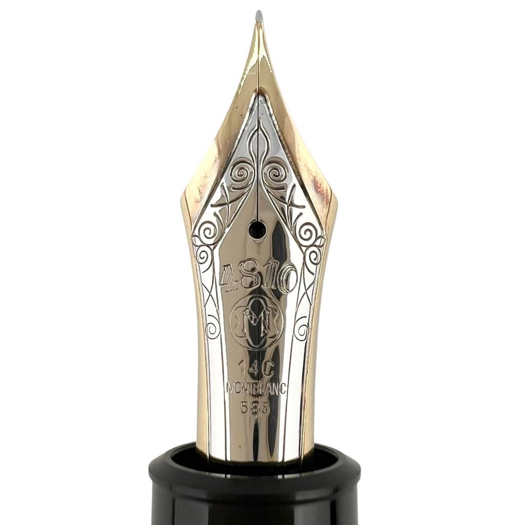 Great MONTBLANC fountain pen Meisterstück 149 Black gold 14K mens Used