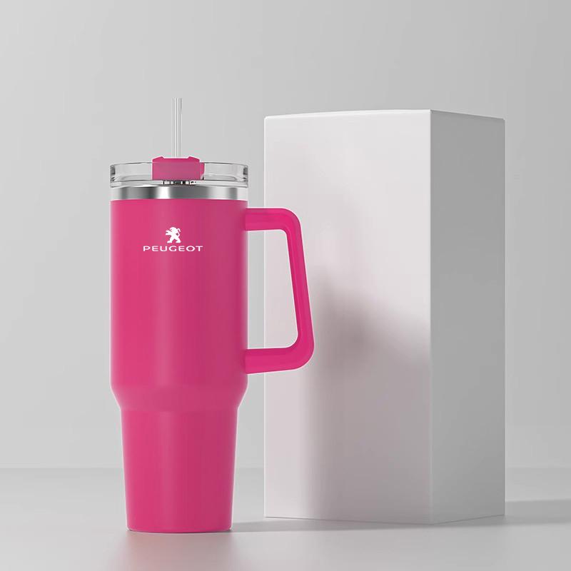 2026 Het Bilklistermärke 1200ML Stor Kapacitet Rostfritt Stål BilLogo Isolerad Mugge För Peugeot 206 307 308 3008 207 208 407 408 5
