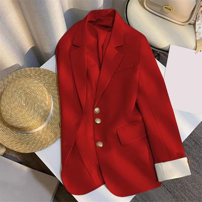 Women's Casual Blazer Office Lady Commuter Suit Lapel Collar Jacket Loose Fit Fashion Daily Wear