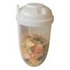 Reusable Salad Cup 1000ml Portable Fresh Salad Container with Fork And Dressing Holder BPA-Free PP Salad Storage Cup for Lunch Picnic Camping