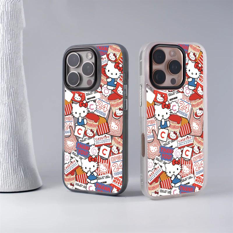 Cartoon Kitty Cat Magnetic Drop-Proof Phone Case for Apple iPhone 16/16 Pro Max/17 Pro Max