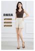 Summer Solid Color Simple Thin Elastic High Waist Casual Pants