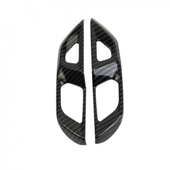 Carbon Style Door Lock Switch Button Panel Cover Trims for Chevrolet Corvette C8