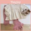 Elegante Conjunto de Camisa de Manga Larga para Niñas de Primavera y Otoño Para Amantes de la Moda Infantil