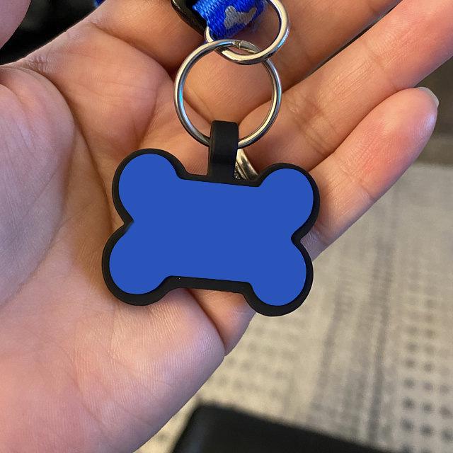 Silicone Bone-Shaped Dog Tag & Military-Style Pendant for Pet Engraving
