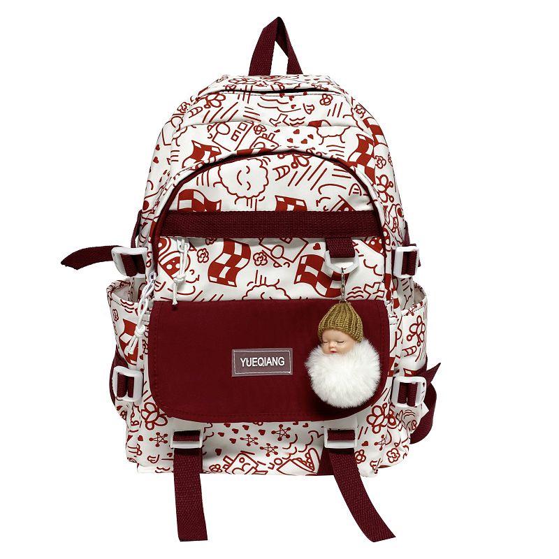 

Versatile Japanese-Style Graffiti Backpack for Students – Large Capacity червоний