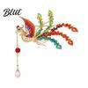 Phoenix Design Lapel Pin Brooch Retro Style with Faux Pearl
