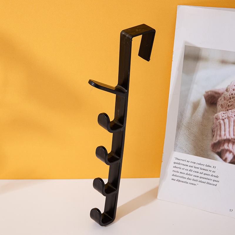 

Творческий дом Многофункциональный 5 крючков Портативный гардероб Вешалка для одежды Кухня Ванная комната За дверью Вешалка для полотенец Крючки для хранения чёрный