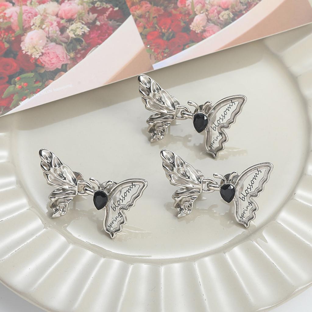 Eleganter Schmetterlings-Taillenstraffer-Knopf für Damen Rock Hose Jeans Taillenstraffer Clip Metallstift Kleidung Befestigung