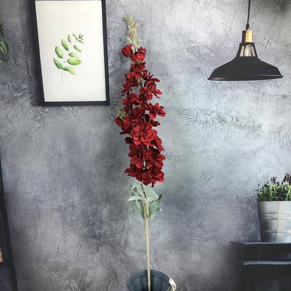 Artificial Flocking Delphinium Simulation Flowers, Wedding Flower Arrangement 2-pronged Large Delphinium Hotel Decoration Fake F