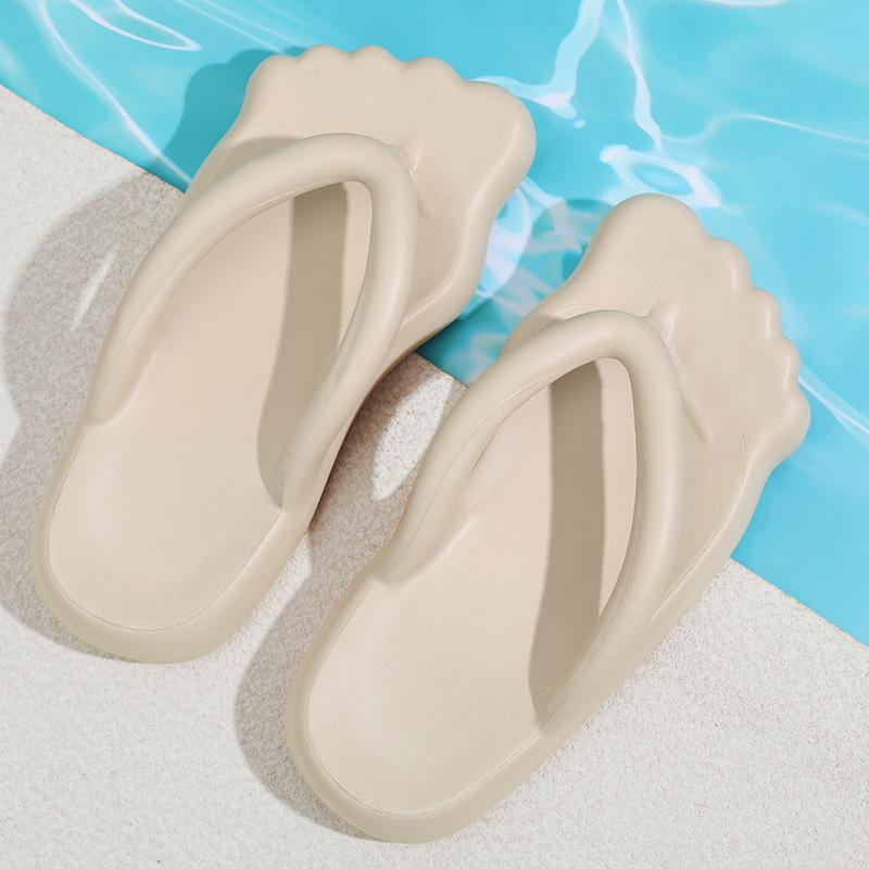 Fashion Summer Flip Flops Men Fashion Platform Flat Heel Slides Shoes Soft EVA Couple Outdoor Modern Slippers Beach Casual Flip Flops