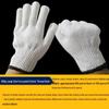 Durable Cotton Work Gloves - Heat-Resistant, Thin, Thickened Thread for Men and Women, Ideal for Construction and Labor Protection.