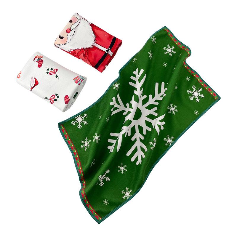 Microfiber Christmas Towel Printing Halloween Towel Kitchen Hand Towel To Print