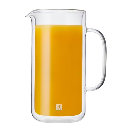 

ZWILLING Double-Wall Glass Carafe 800ml, Insulated, Cold/Hot Insulation, Double-Walled, Pitcher/Decanter, Microwave Safe, Glass [Official Japanese Pro