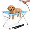 Dog Bath Station, Foldable Pet Grooming Bath Stand with Mesh Platform and Adjustable Strap, Portable Dog Washing Station for Home Grooming