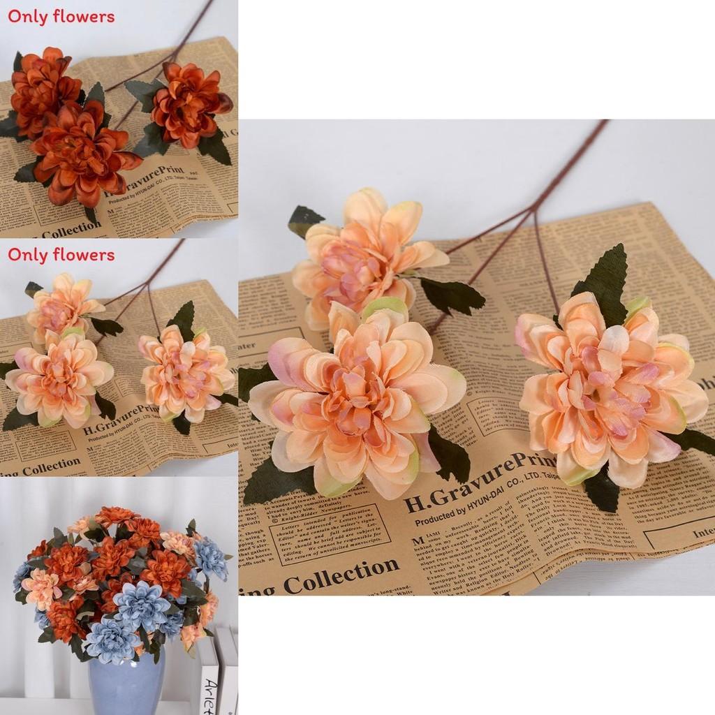 Large Artificial Dahlia Flower For Photography Props With Durable Silk Material For Event Decor