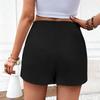 Yiyi Women's Summer Textured Solid Color Skort with Irregular Hem