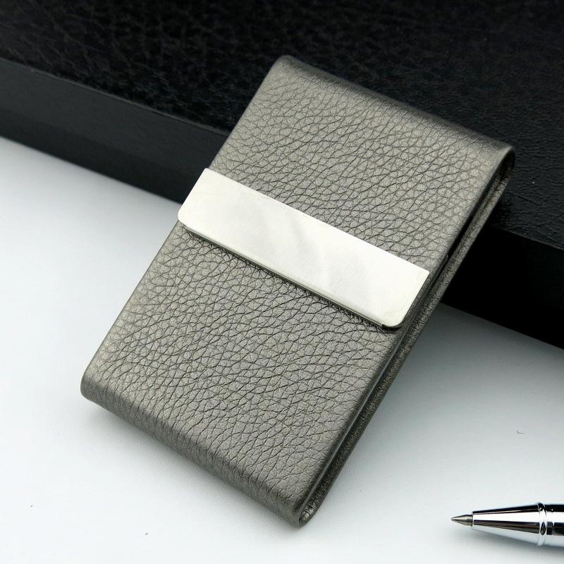 Portable Pu Leather Business Card Holder Available In Multiple Colors Suitable For Both Men And Women