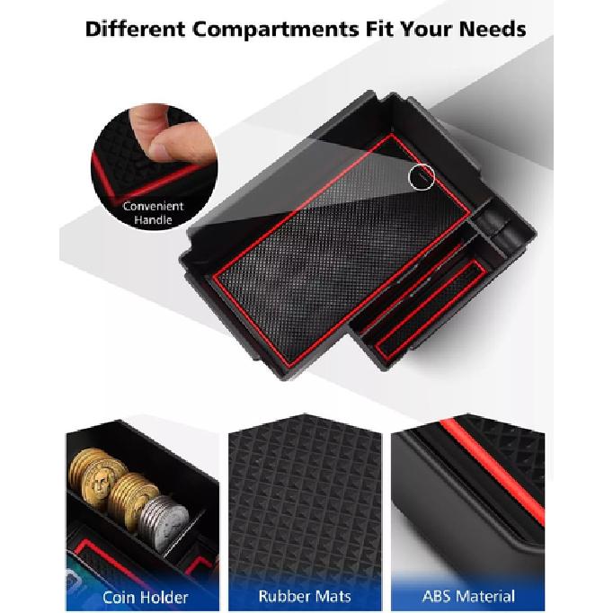 NEW For Ford -2025 Explorer Car Center Armrest Storage Tray Organizer Box