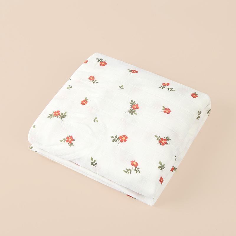 Newborn Double-Layer Bamboo Cotton Muslin Swaddle & Breathable Bath Towel
