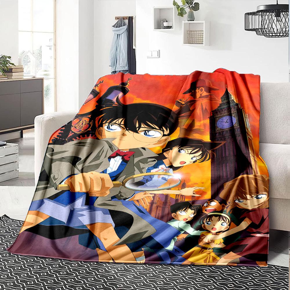 Manta de Franela Misteriosa Detective Conan Súper Suave Cálida Acogedora para Sofá Cama Oficina Viaje Todas las Estaciones Decoración del Hogar Regalo