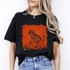 Cat On the Bike Halloween Unisex T-Shirt Bicycle Lover Cats Lover Tee Black Dark