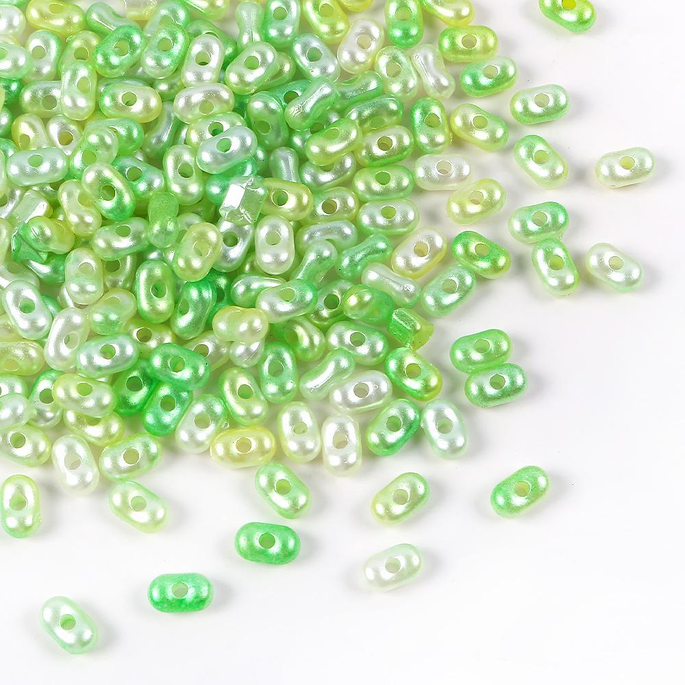 

4X6Мм Акриловые Градиентные Двухцветные Бусины-Арахис Светлые Рисовые Бусины DIY Цепочка для Мобильного Телефона Ожерелье Ювелирная Подвеска Рассыпные Бусины 10G (about 200 pieces)