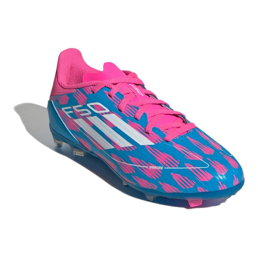Adidas F50 League Multi-Ground Solar Blue Cloud White Solar Pink (GS) Kids Sneakers IF1365