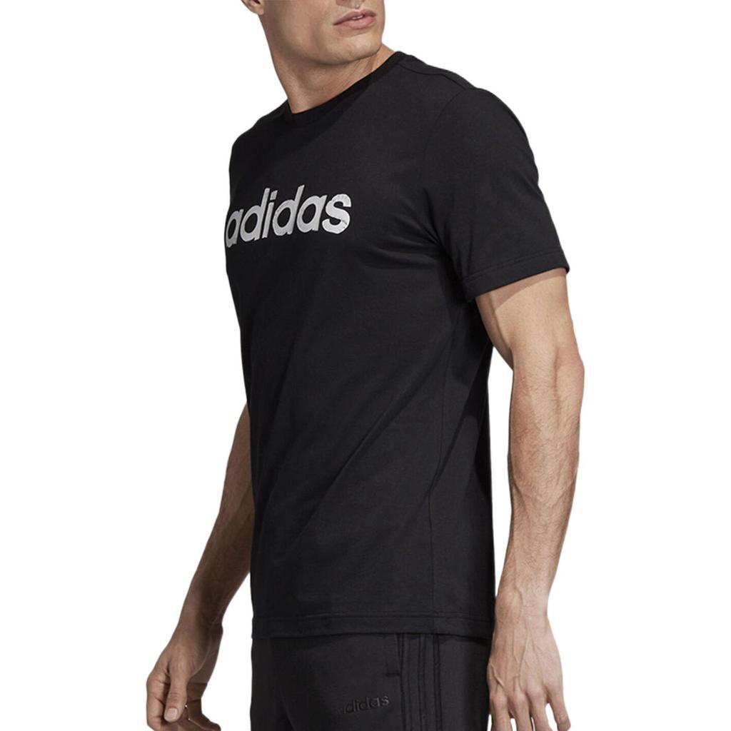 Adidas T Shirts Men's Black Crew Neck Moderate Straight Fit EI4599