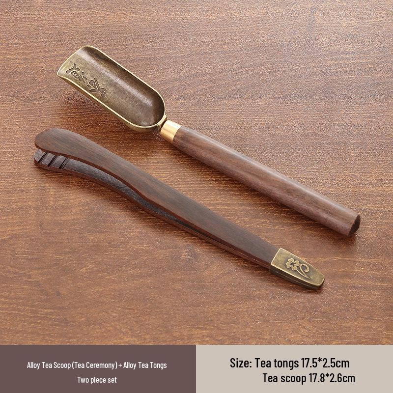 Ebony Wood Gongfu Tea Utensil 3-Piece Set
