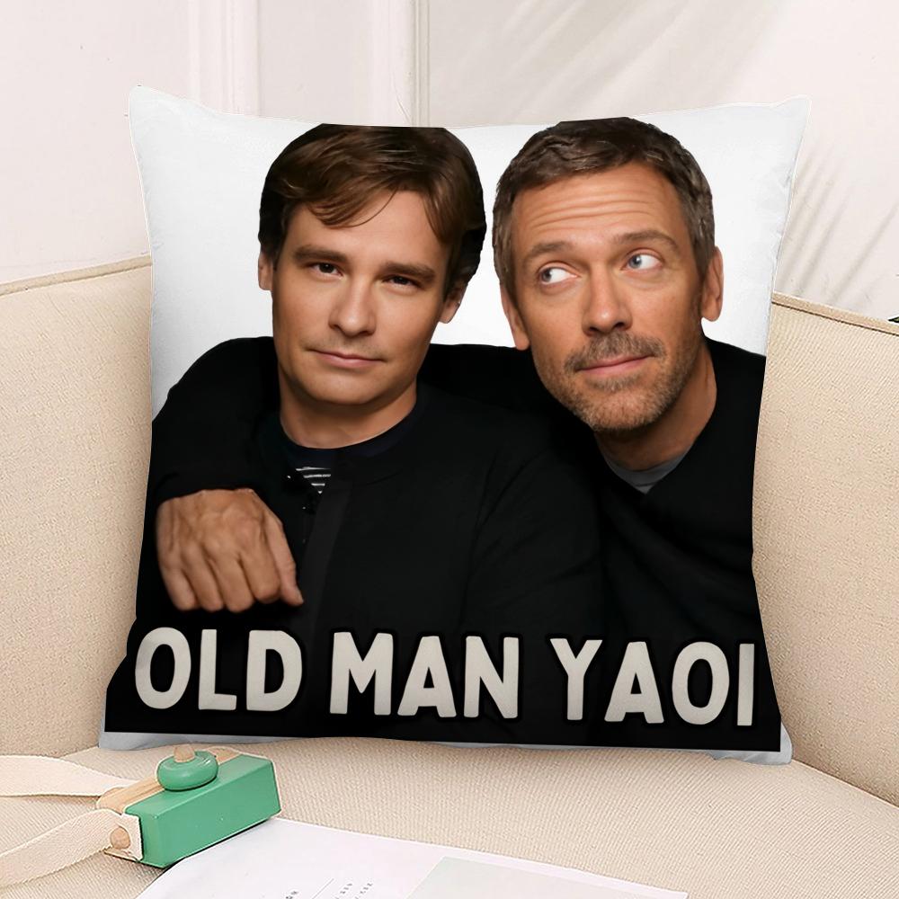 House James Wilson Old Man Yaoi Pillow Case 3D Print Polyester Fiber 45*45 cm Home Sofa Throw Pillow Cover Decoration Gift