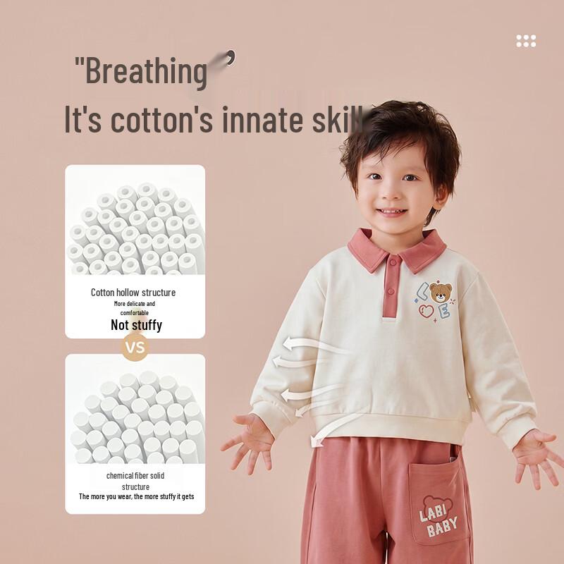 LABI Kids Long Sleeve Polo Sweatshirt
