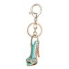 Key Chain High-heeled Shoe Crystal Keyring with Clip Holder Shinning Sparkling Household Wallet Belt Car Hanging Pendant Gift