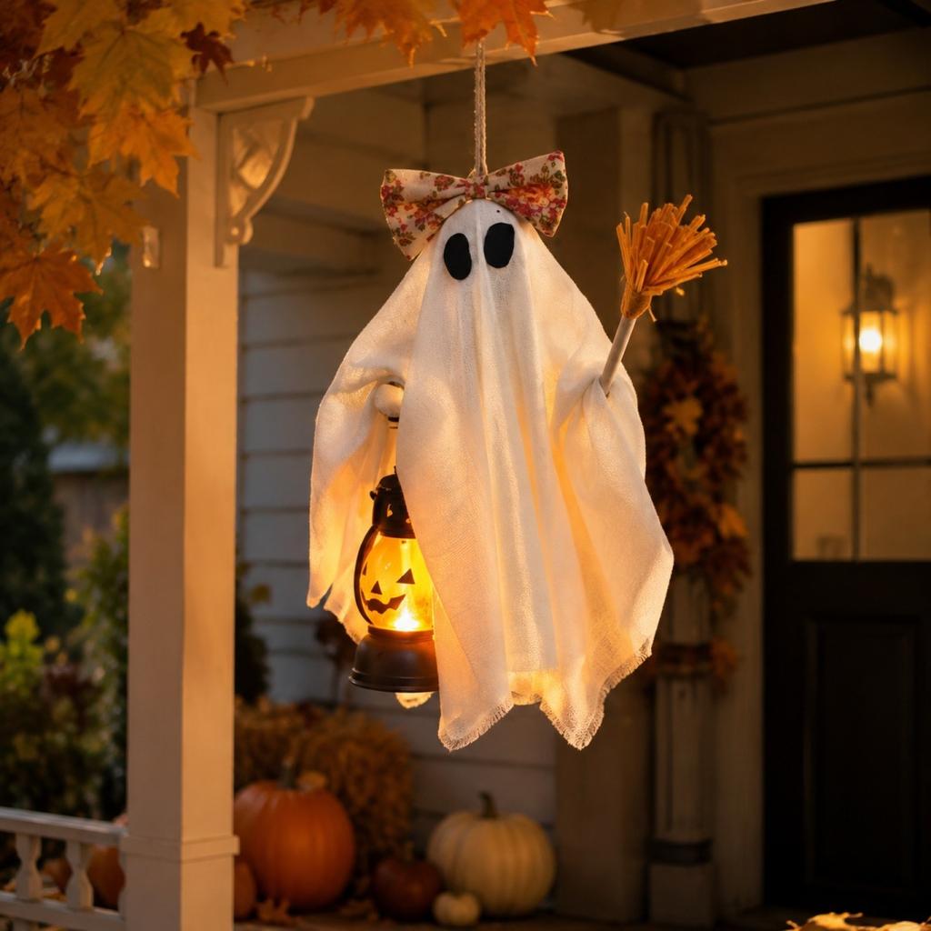 Halloween Hängendes Schaukel-Ornament mit leuchtendem Hut für Veranda Feiertagsdekoration