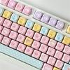 PBT Mechanical Keyboard Keycaps 131Keys Keycaps Candy Bear Theme Colorful MOA Height Heat Sublimated Set