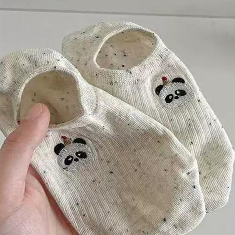 New Women's Summer Thin Non-slip Low Cute Socks Ins Trendy Japanese Cute Animal Pattern Spot Yarn Kawaii Casual Low-Cut Socks