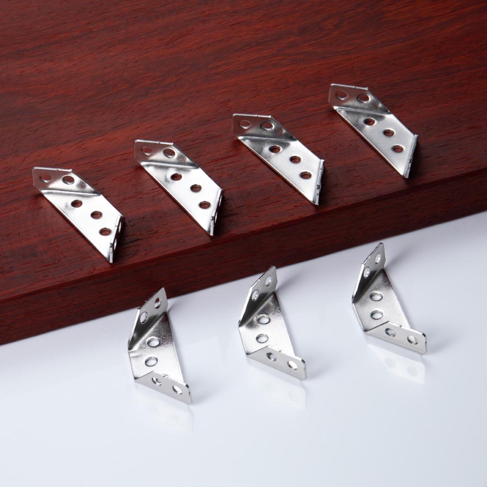 Corner Brackets Stainless Steel Furniture Angle Shelf Connector Cabinet Support Fixing Frame Corner Brace with Screw 4/16/20pcs