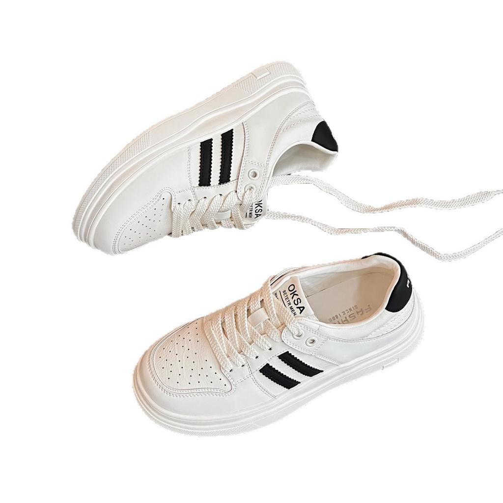 Leather Flat-bottomed Foreign-style Versatile Little White Shoes Women's 2025 New Spring Popular Thick-soled Retro Soft-soled Casual Board Shoes