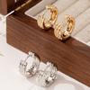 Geometric rhombus texture irregular ear buckle temperament versatile trend earrings